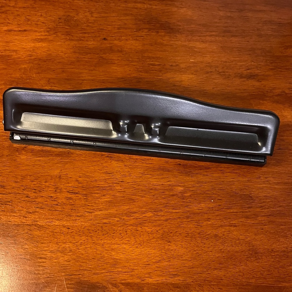 Three 3 Hole Punch Black